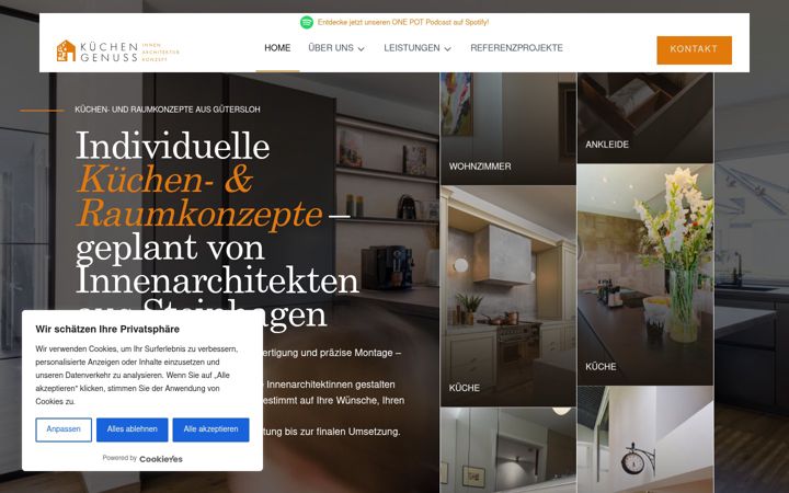 Screenshot of kuechengenuss.com