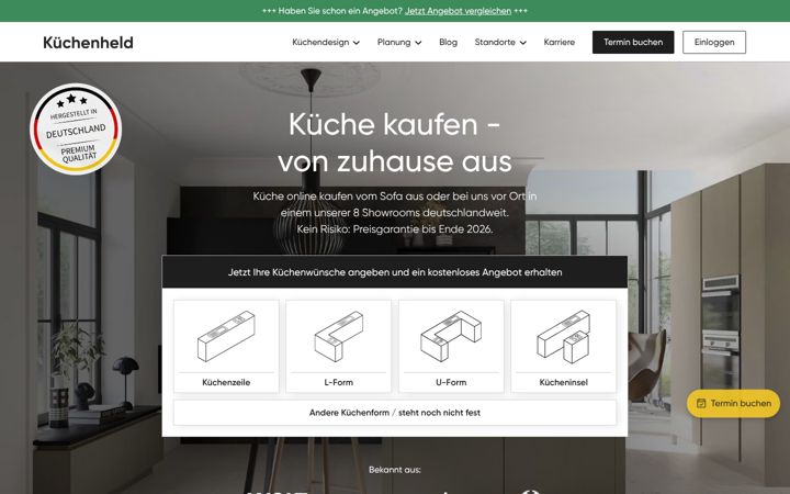 Screenshot of kuechenheld.de