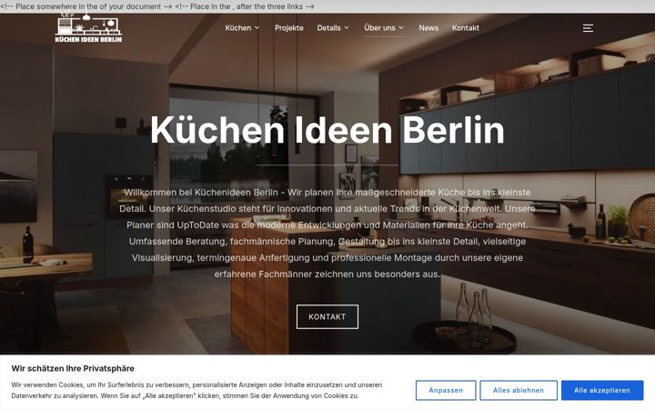 Screenshot of kuechenideen-berlin.de