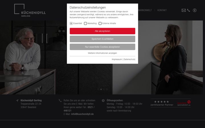 Screenshot of kuechenidyll.de