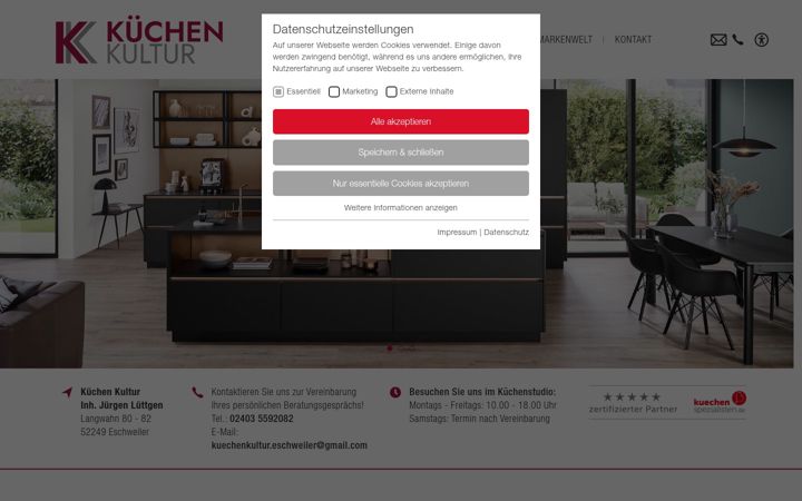 Screenshot of kuechenkultur-online.de
