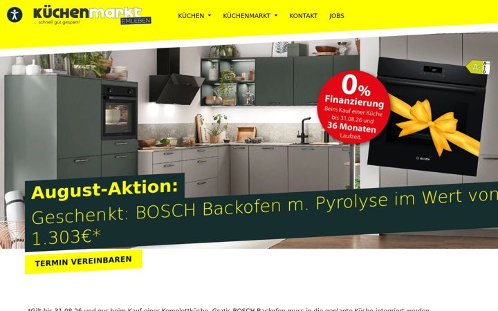 Screenshot of kuechenmarkt-emleben.de