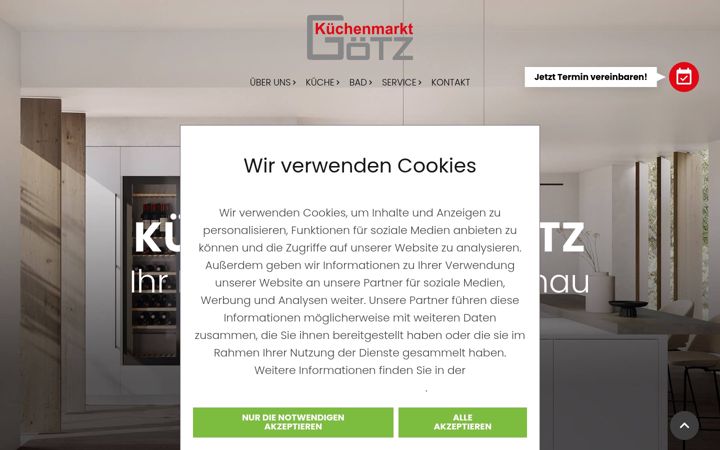 Screenshot of kuechenmarktgoetz.de