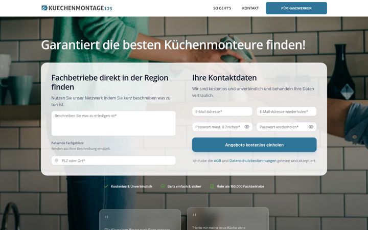 Screenshot of kuechenmontage-123.de
