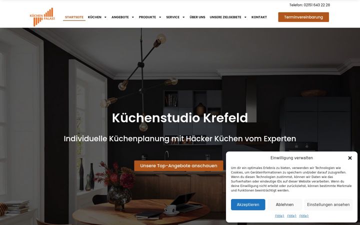 Screenshot of kuechenpalast.com