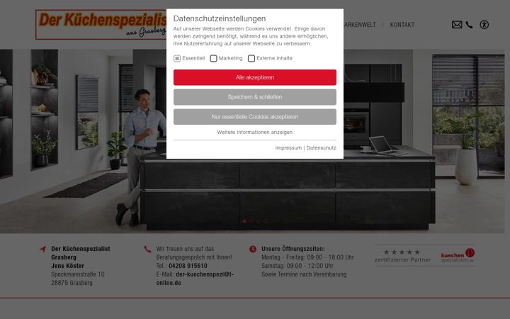 Screenshot of kuechenspezialist-grasberg.de