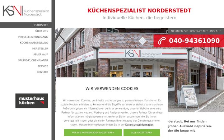 Screenshot of kuechenspezialist-norderstedt.de