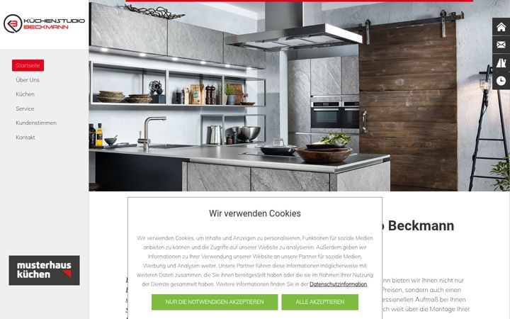 Screenshot of kuechenstudio-beckmann.de