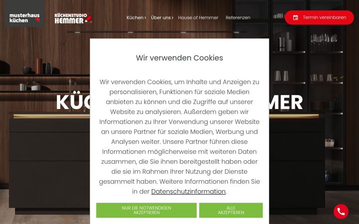 Screenshot of kuechenstudio-hemmer.de
