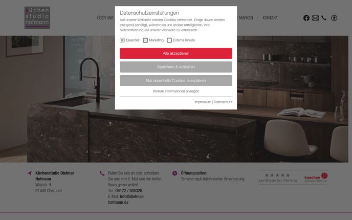 Screenshot of kuechenstudio-hofmann.de
