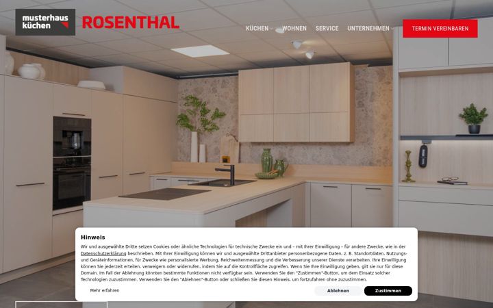 Screenshot of kuechenstudio-rosenthal.de