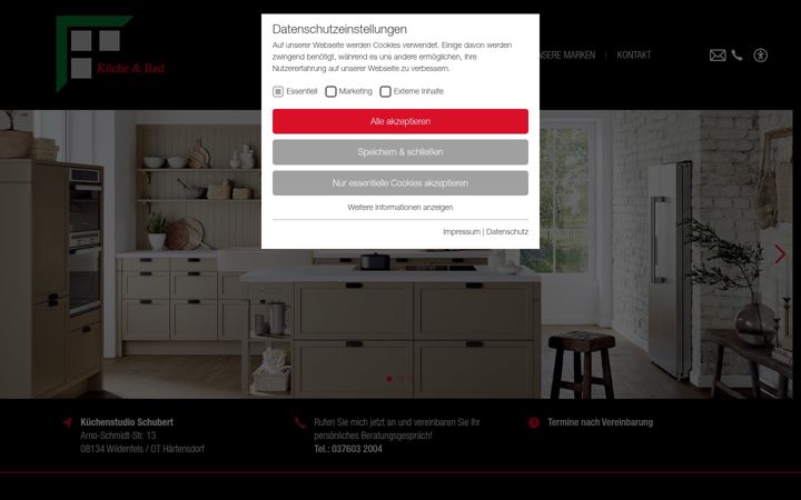 Screenshot of kuechenstudio-schubert.de