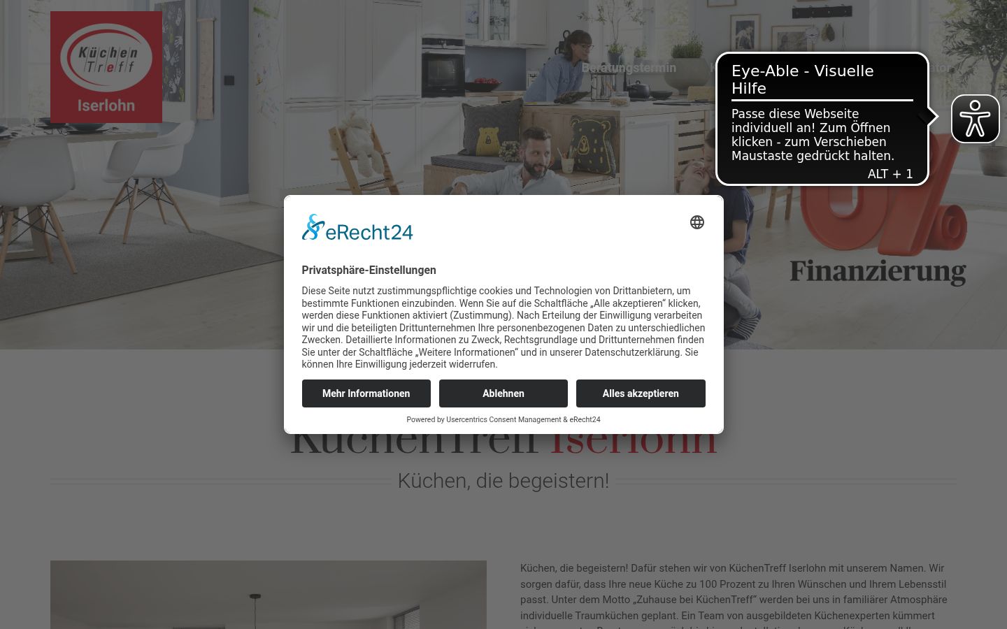 Screenshot van de toestemmingsbanner zoals getoond vóór enige interactie