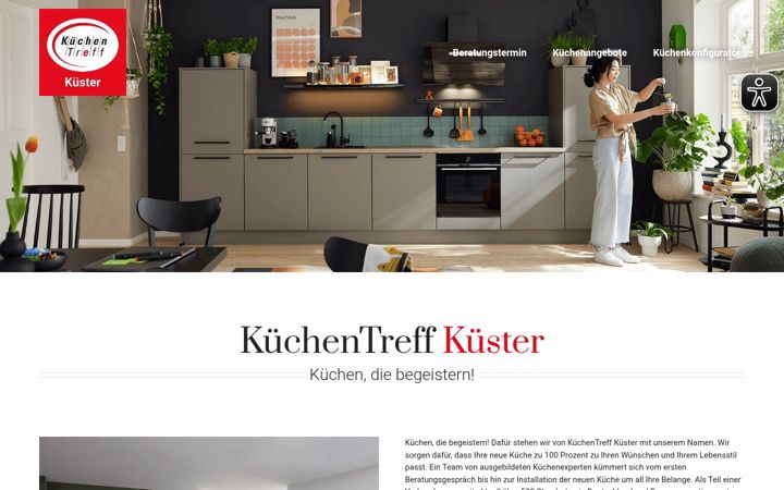 Screenshot of kuechentreff-kuester.de