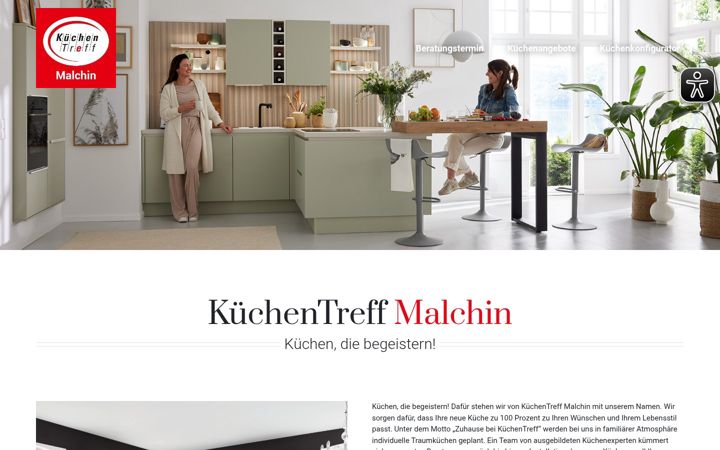Screenshot of kuechentreff-malchin.de