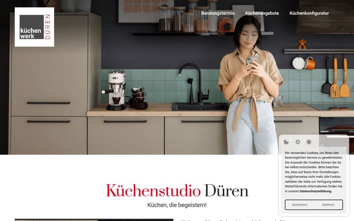 Screenshot of kuechenwerk-dueren.de
