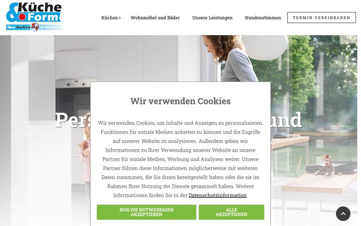 Screenshot of kuecheundform.de