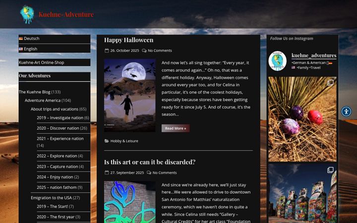 Screenshot ta' kuehne-abenteuer.com