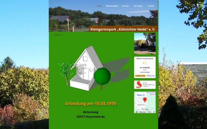 Screenshot of kuehnichterheide.de
