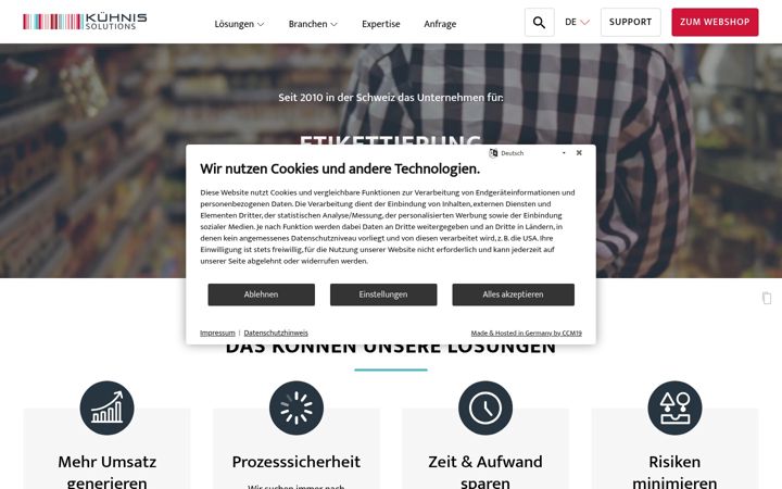 Screenshot of kuehnis-solutions.ch