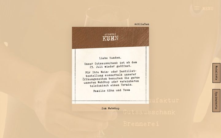 Screenshot of kuehnwein.de