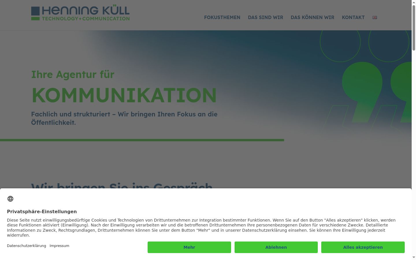Screenshot tal-banner tal-kunsens muri qabel kwalunkwe interazzjoni
