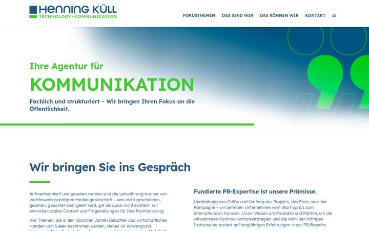 Screenshot of kuell-pr.com