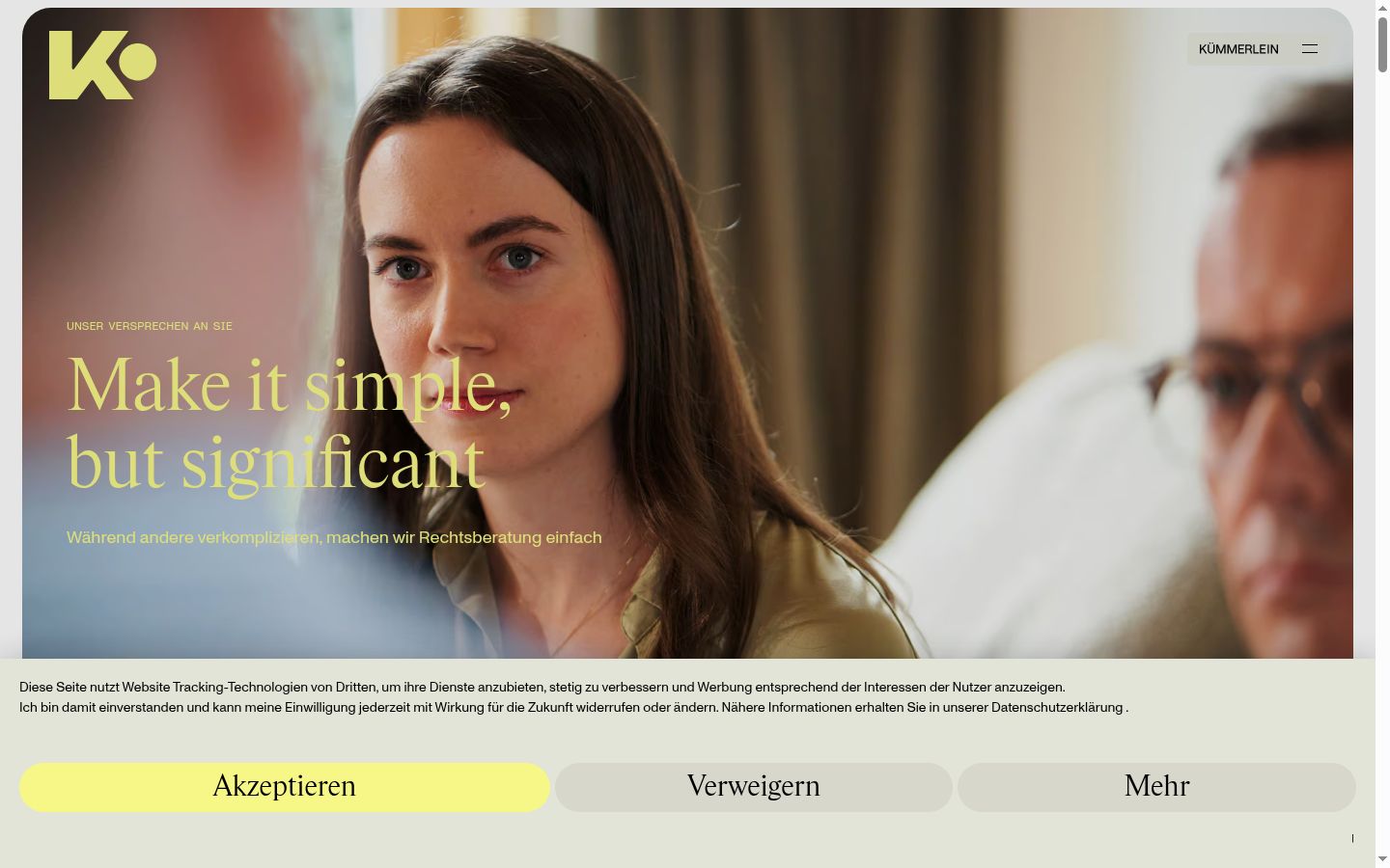 Screenshot tal-banner tal-kunsens muri qabel kwalunkwe interazzjoni