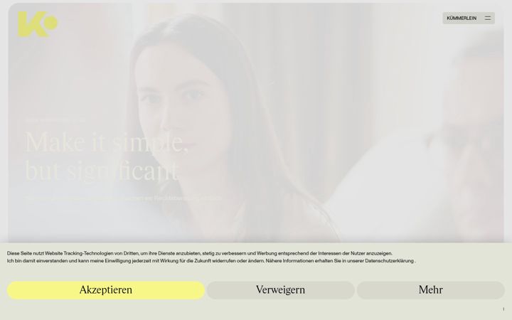 Screenshot of kuemmerlein.de