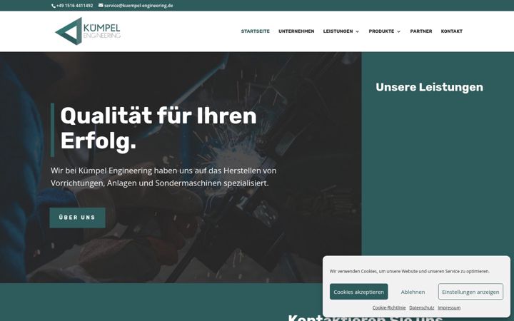 Screenshot of kuempel-engineering.de