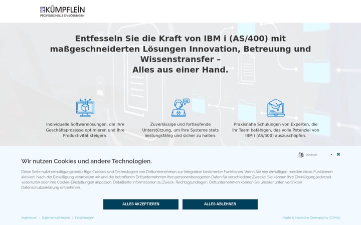 Screenshot of kuempflein.de