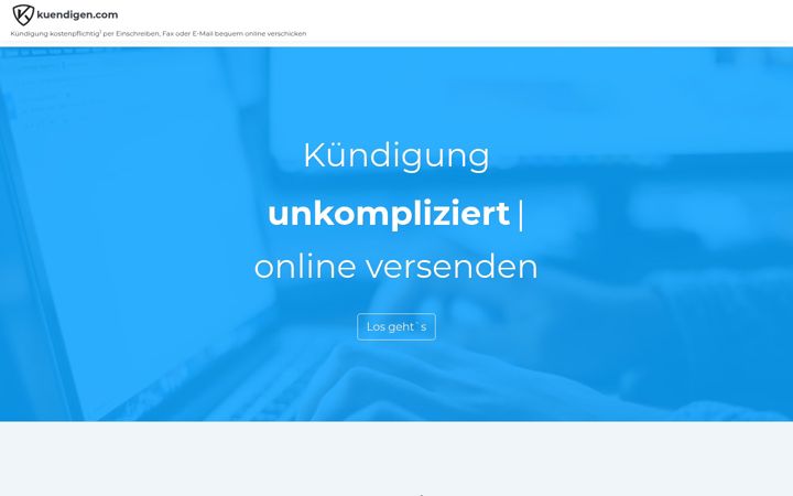 Screenshot of kuendigen.com