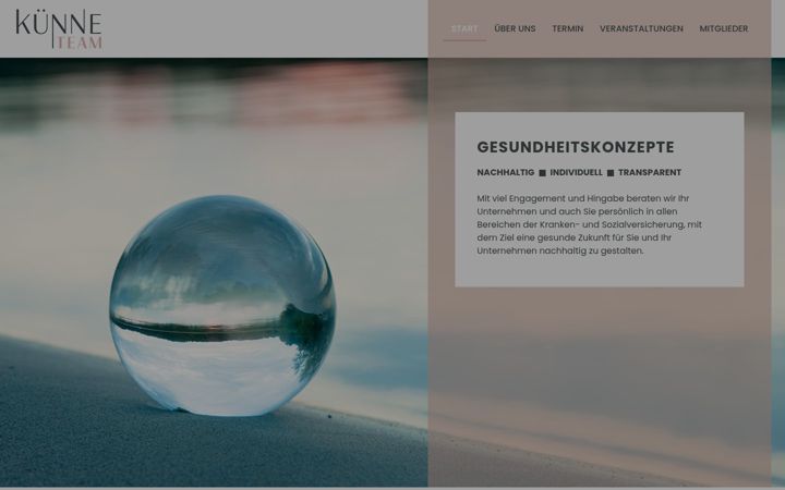 Screenshot of kuenne-team.de