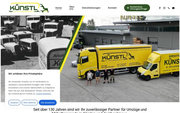 Screenshot ta' kuenstl.com