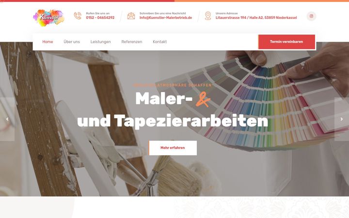 Screenshot of kuenstler-malerbetrieb.de