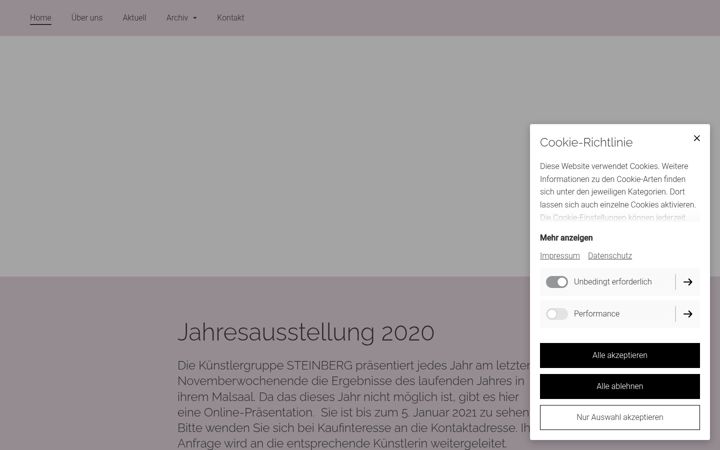 Screenshot of kuenstlergruppe-steinberg.de