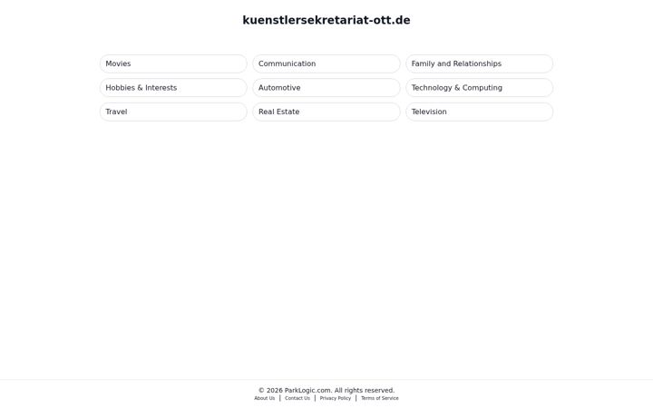 Screenshot of kuenstlersekretariat-ott.de