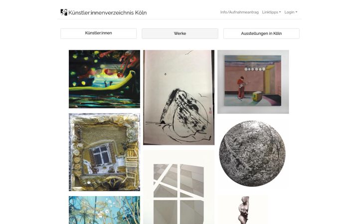 Screenshot of kuenstlerverzeichnis-koeln.de