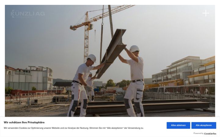Skærmbillede af kuenzli-ag.ch