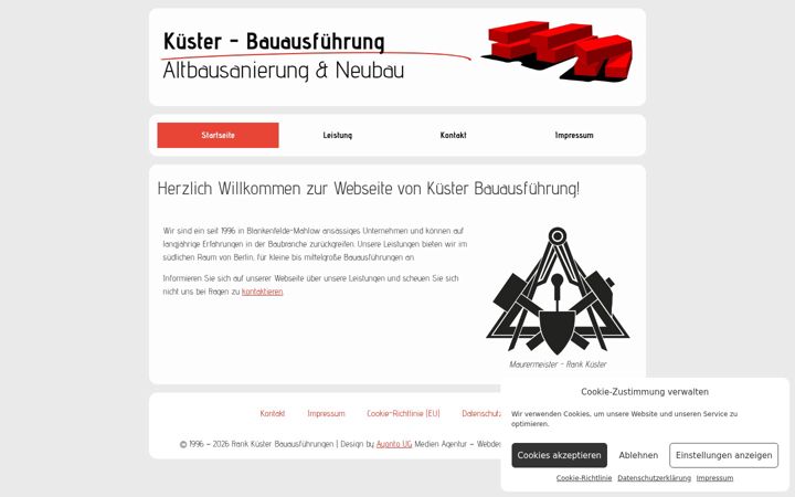 Screenshot of kuester-bauausfuehrung.de