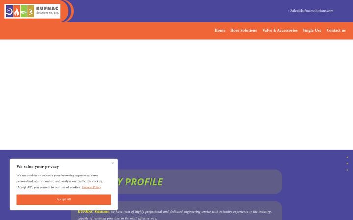 Screenshot of kufmacsolutions.com