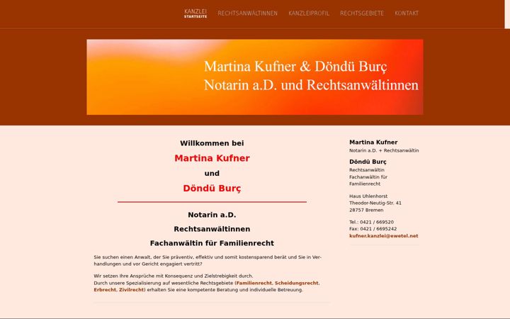Screenshot of kufner-kanzlei.de