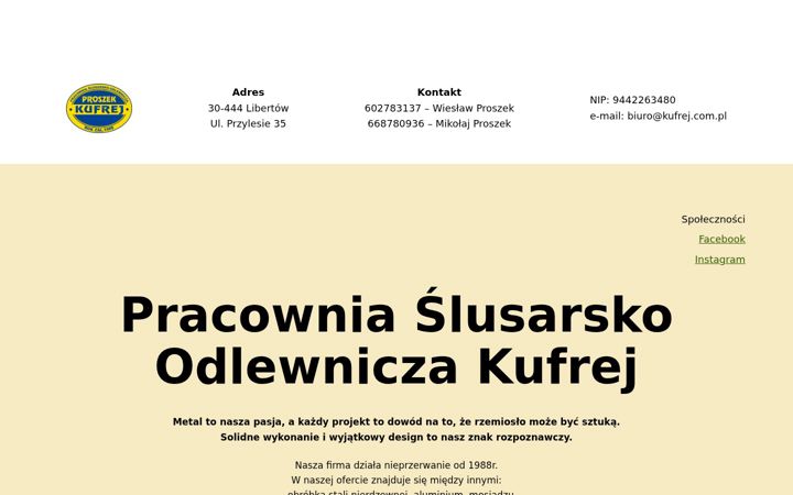 Screenshot of kufrej.com.pl