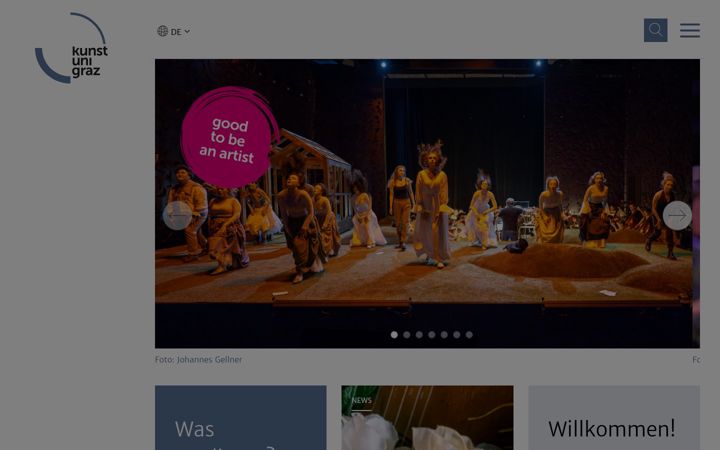 Screenshot of kug.ac.at