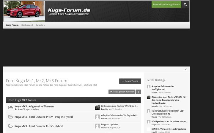 Screenshot of kuga-forum.de