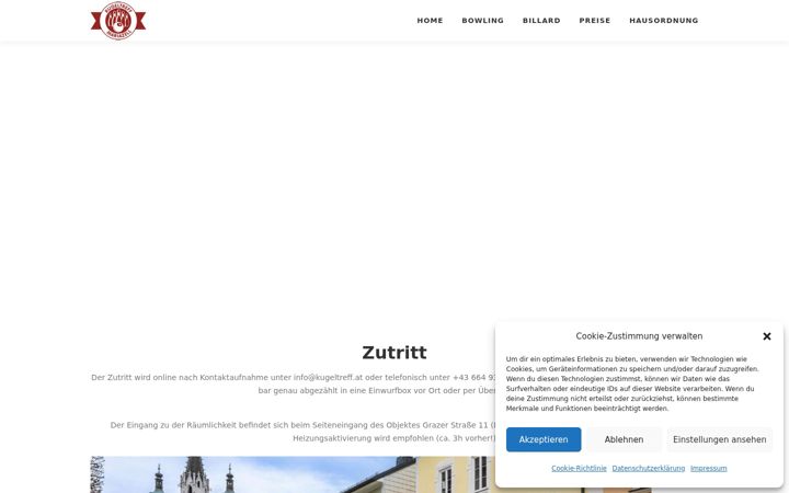 Screenshot of kugeltreff.at
