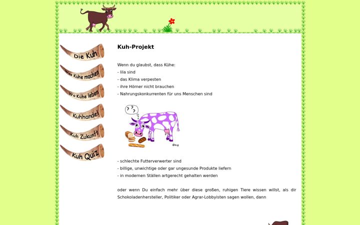 Screenshot of kuh-projekt.de