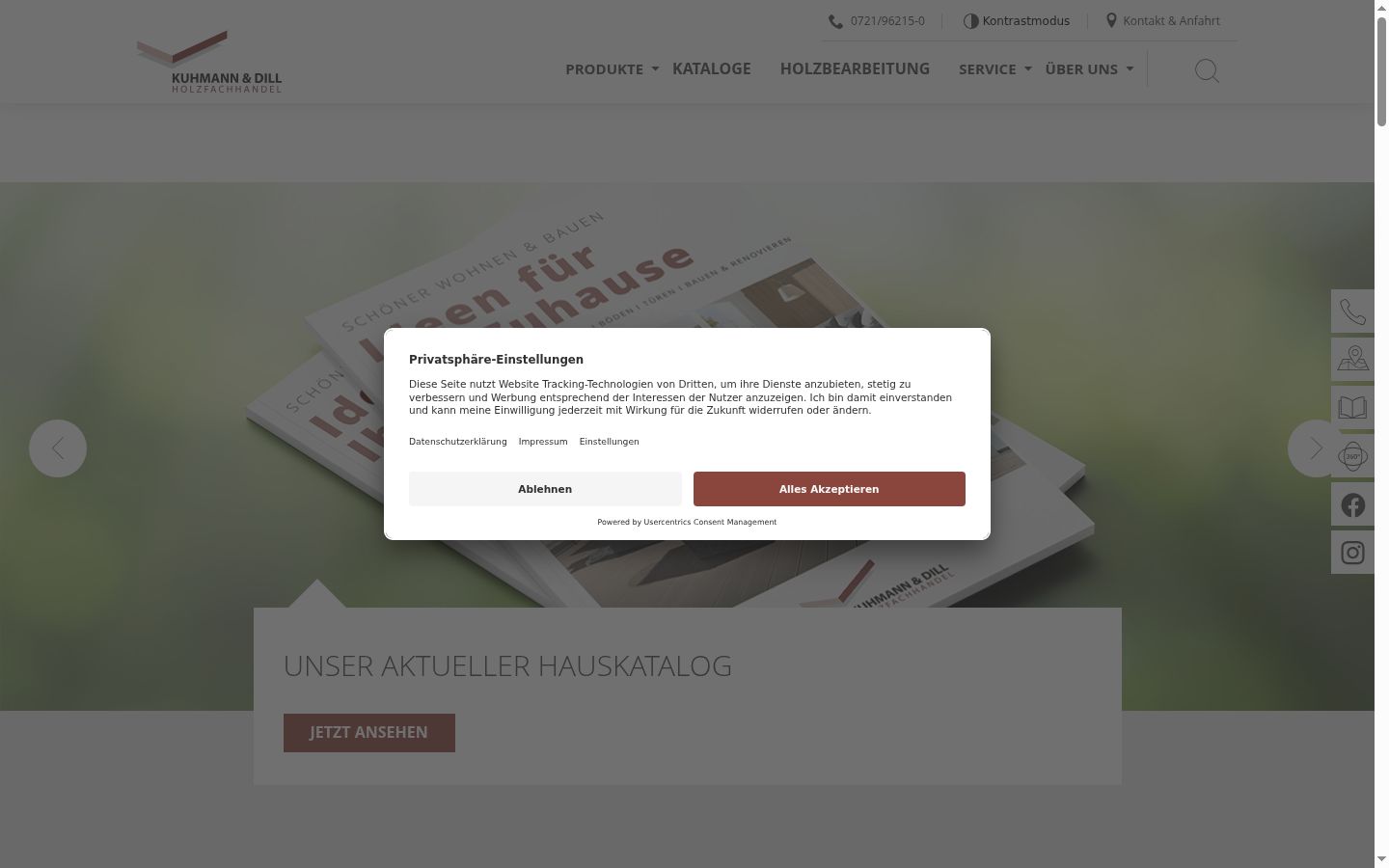 Screenshot van de toestemmingsbanner zoals getoond vóór enige interactie