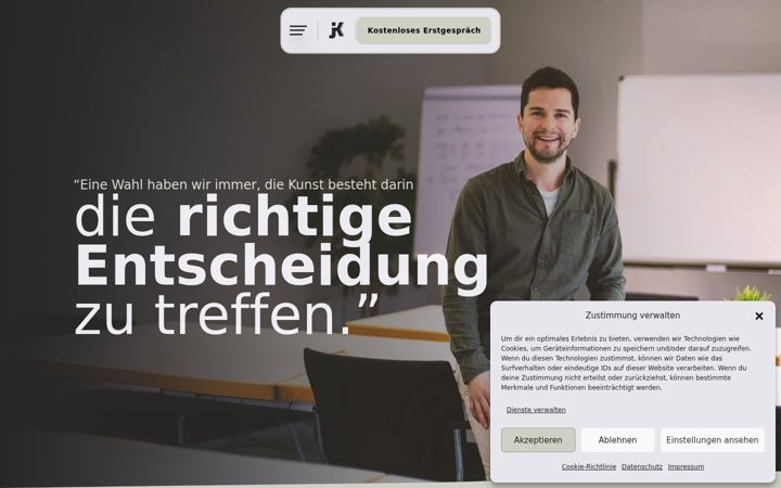 Screenshot of kuhn-coaching.ch