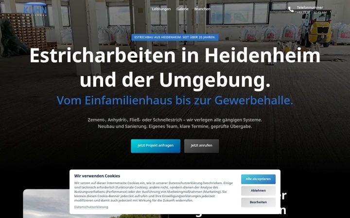 Screenshot of kuhn-estrichbau.de